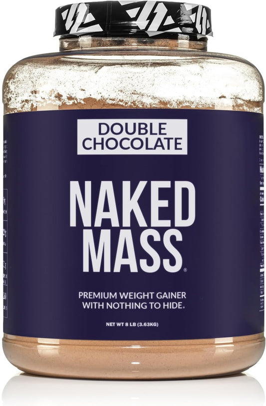 All Natural Double Chocolate Weight Gainer Protein Powder - 8lb Bulk, 1,260 Calories, 50g Protein, Non-GMO & Gluten Free