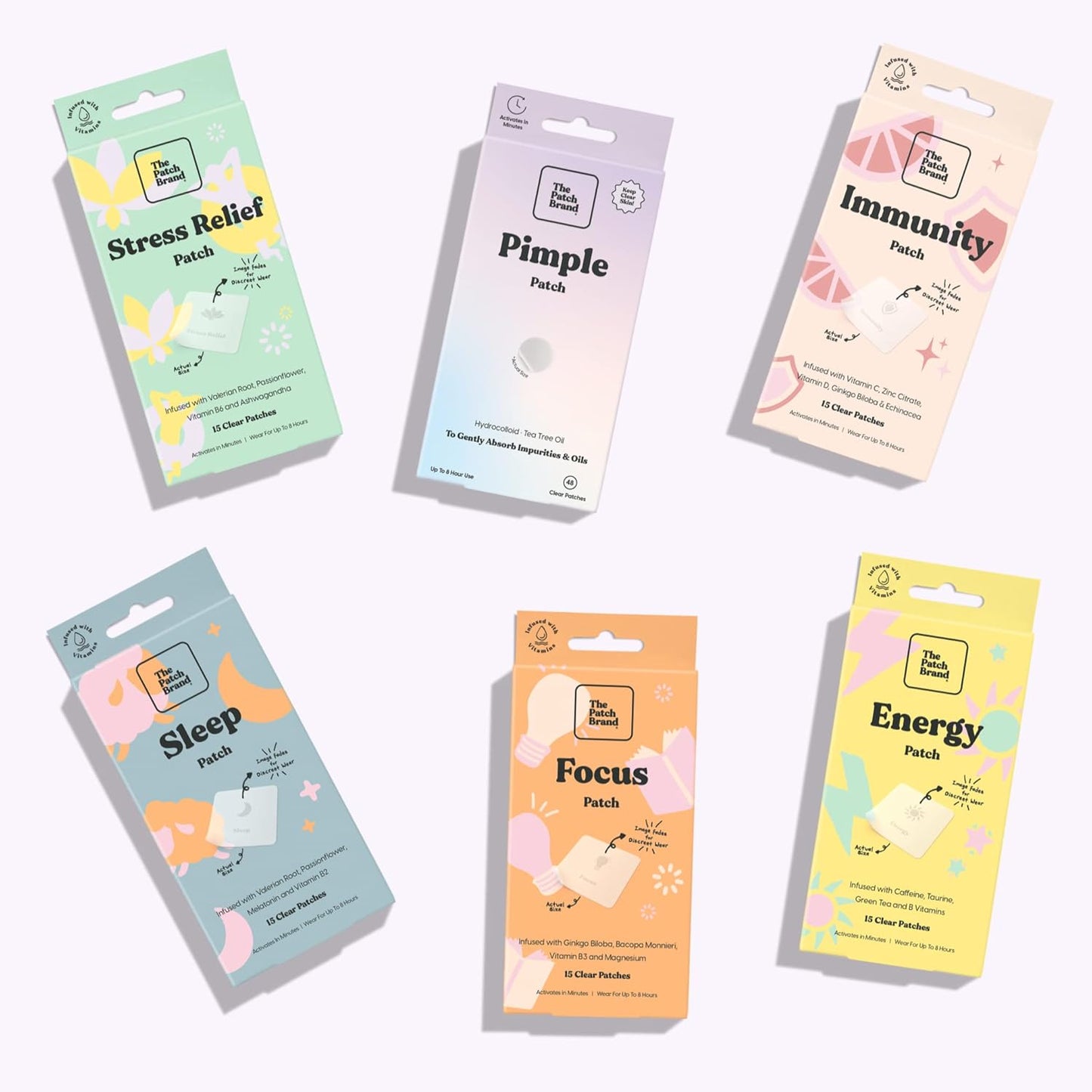 All Natural Energy Patches with Caffeine, B5, and B3 | Plant Based, Cruelty Free, Water Resistant | Long Lasting Energy Support