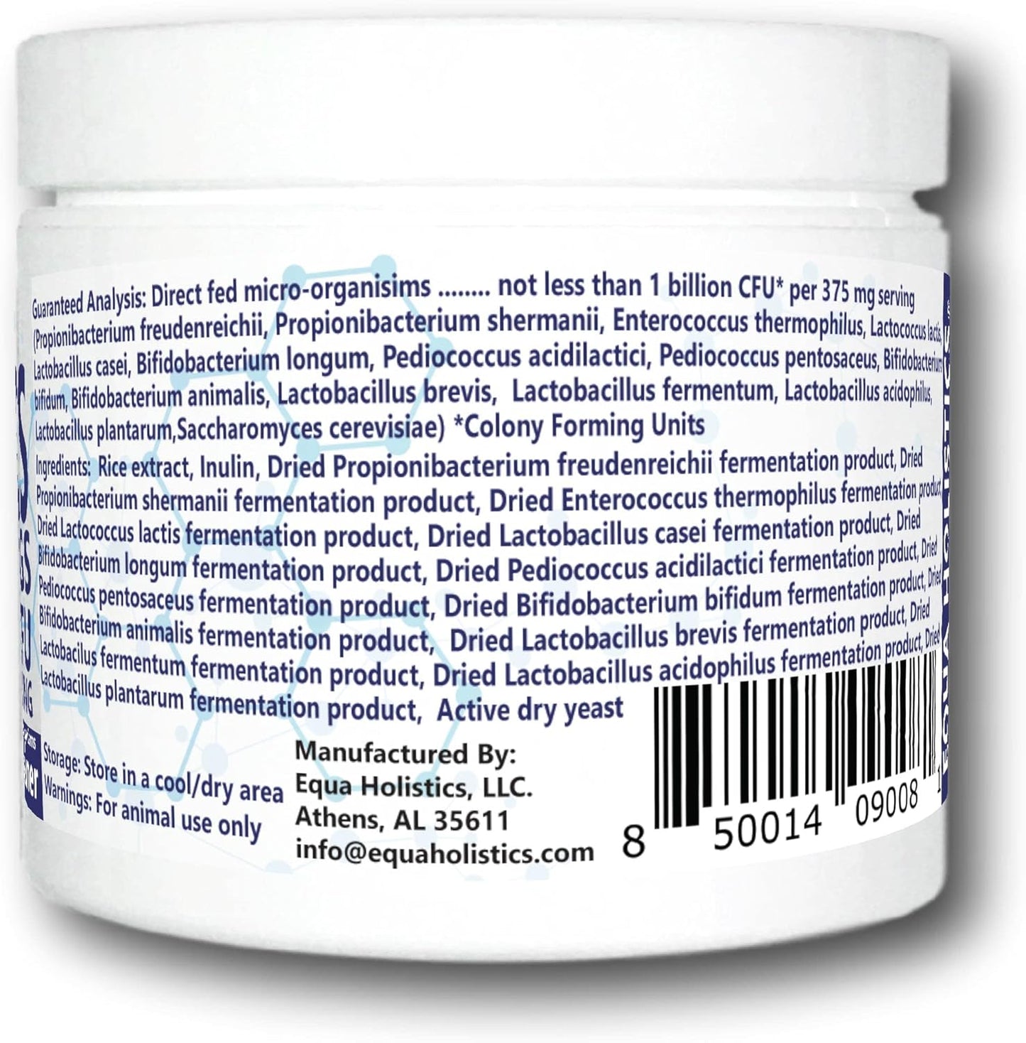 All-Natural Equa Holistics Probiotics for Guinea Pigs, 120 Servings, Supports Digestive Health
