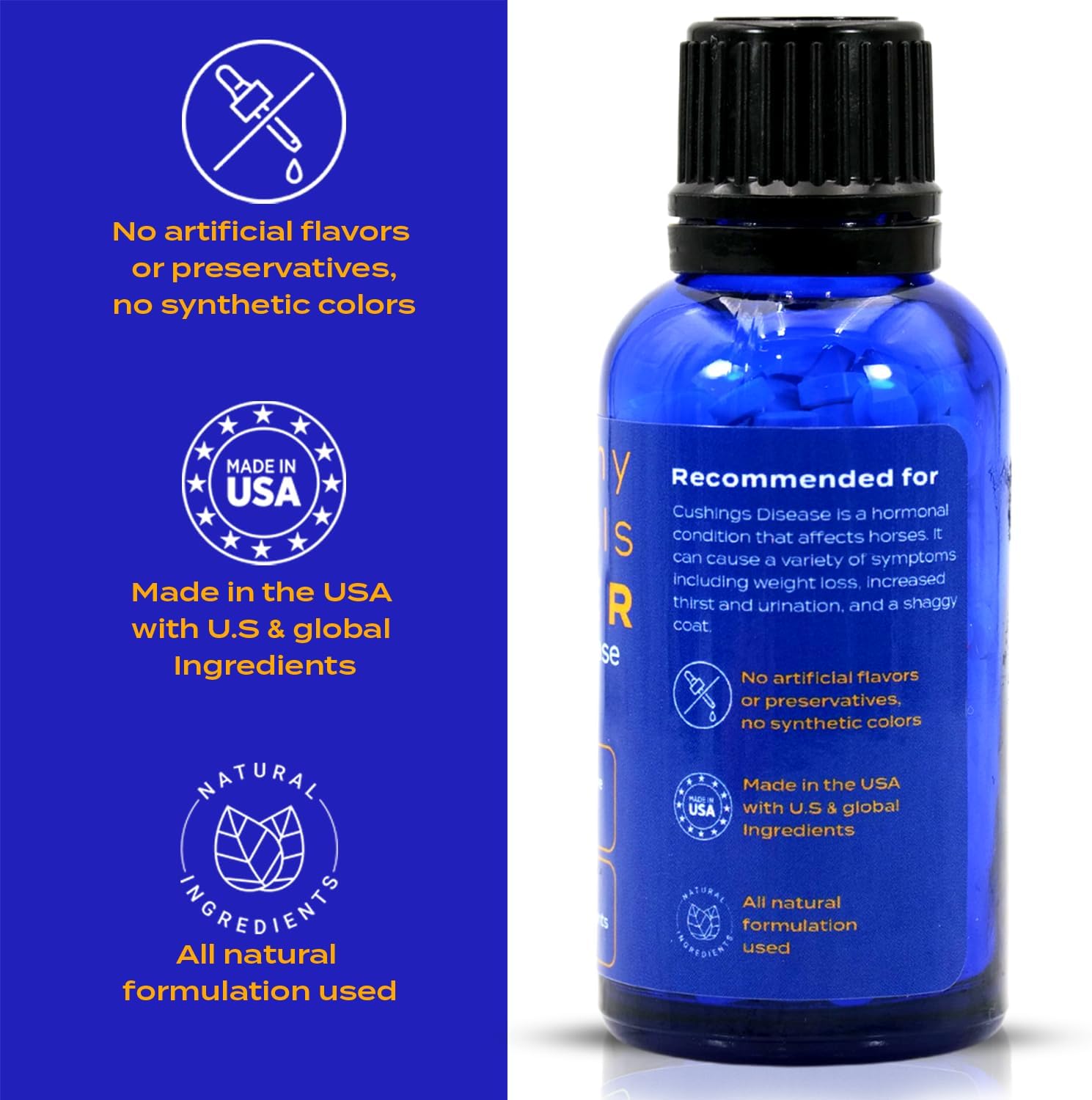 All-Natural Equine Digestive Supplement for Cushing’s Disease - Prevent Horse Health Issues - Homeopathic & Effective