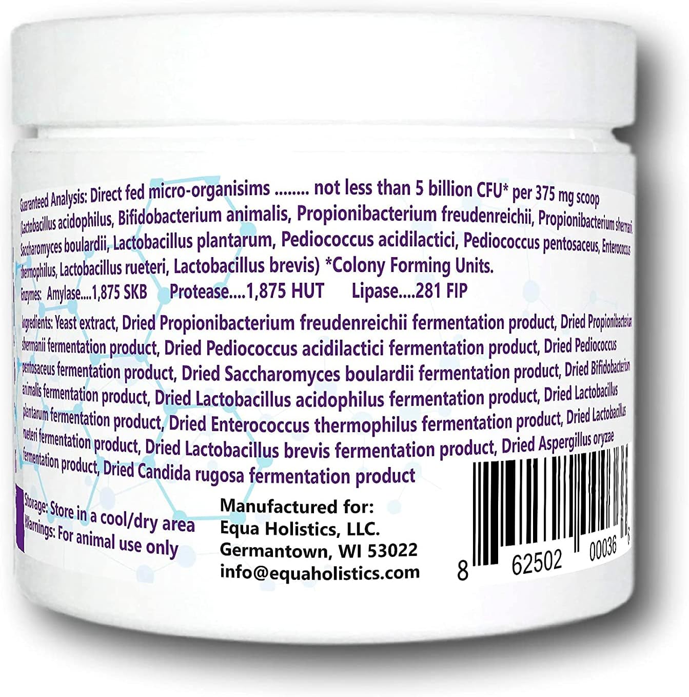 All-Natural Feline Probiotics and Enzymes Dietary Supplement for Digestive Health (120 Servings) by Equa Holistics Total Digest™