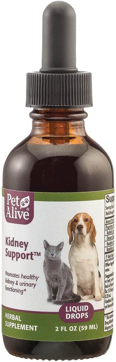 All-Natural Herbal Kidney Support Supplement for Cats and Dogs - Promotes Healthy Kidney & Urinary Function - 59 mL