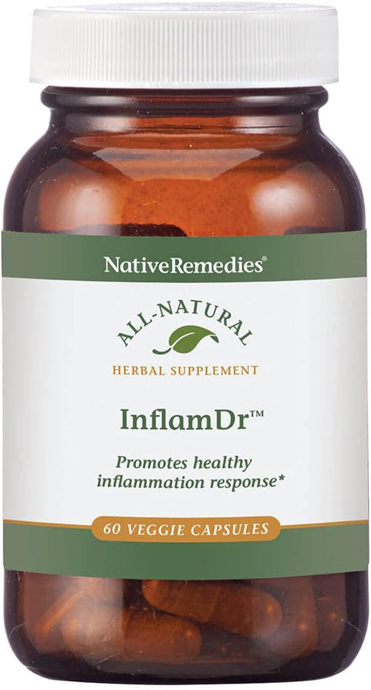 All Natural Inflam Dr. Herbal Supplement - Supports Healthy Inflammation Response & Cell Protection - 60 Veggie Capsules