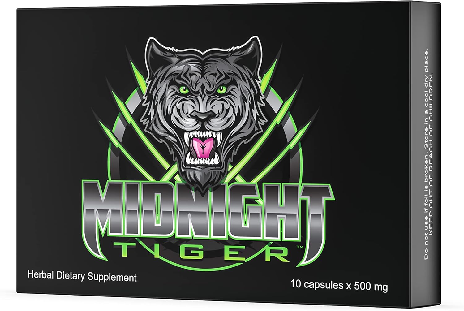 All Natural Male Energy Booster - Midnight Tiger V2, Unleash Your Inner Beast