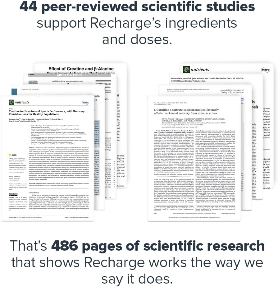 All Natural Muscle Builder & Recovery Drink with Creatine Monohydrate - Arctic Blast Flavor, 30 Servings