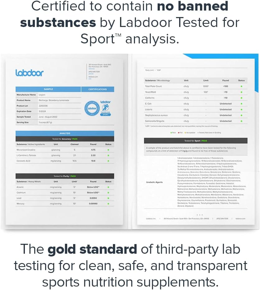 All Natural Muscle Builder & Recovery Drink with Creatine Monohydrate - Arctic Blast Flavor, 30 Servings