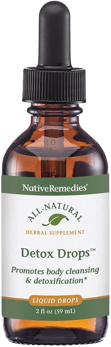 All-Natural Native Remedies Detox Drops for Systemic Body Cleansing and Liver Function - 59 mL