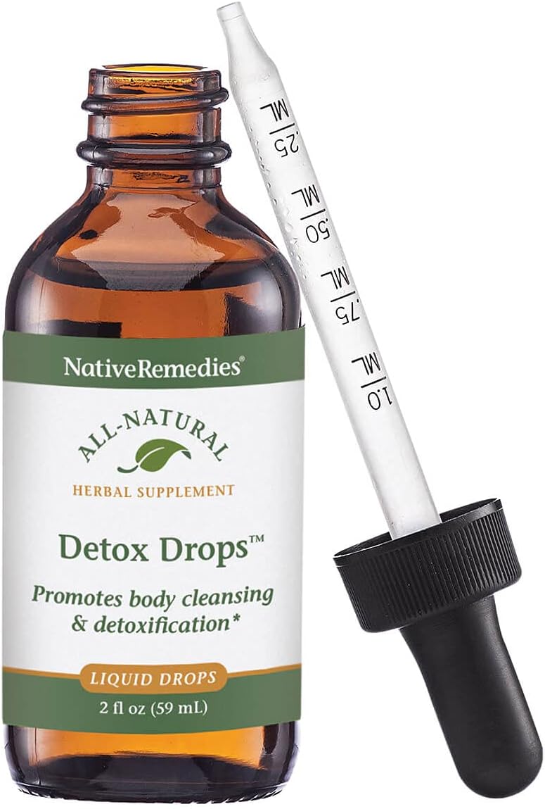 All-Natural Native Remedies Detox Drops for Systemic Body Cleansing and Liver Function - 59 mL