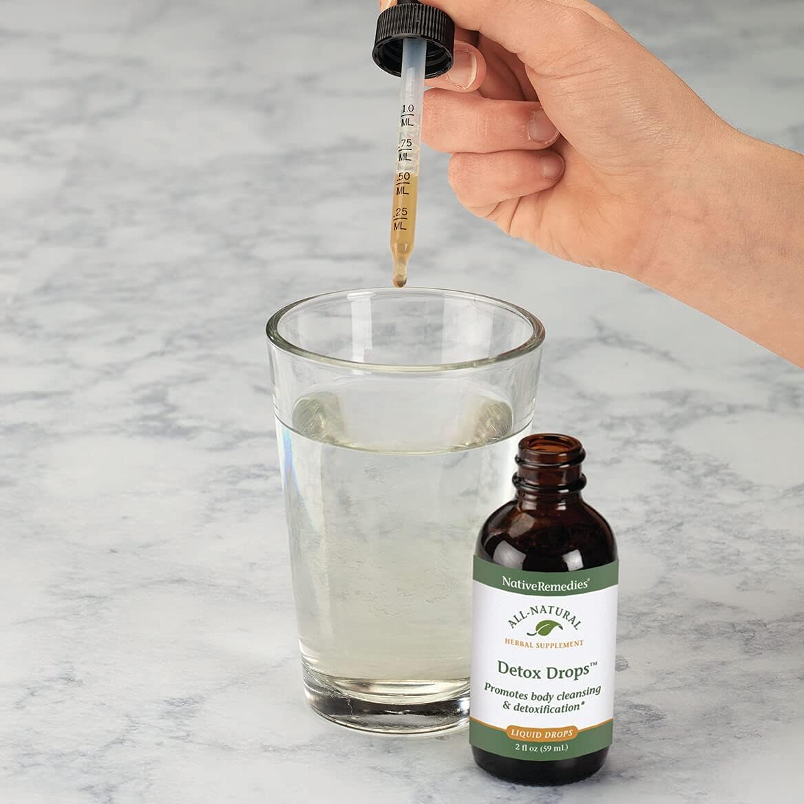 All-Natural Native Remedies Detox Drops for Systemic Body Cleansing and Liver Function - 59 mL