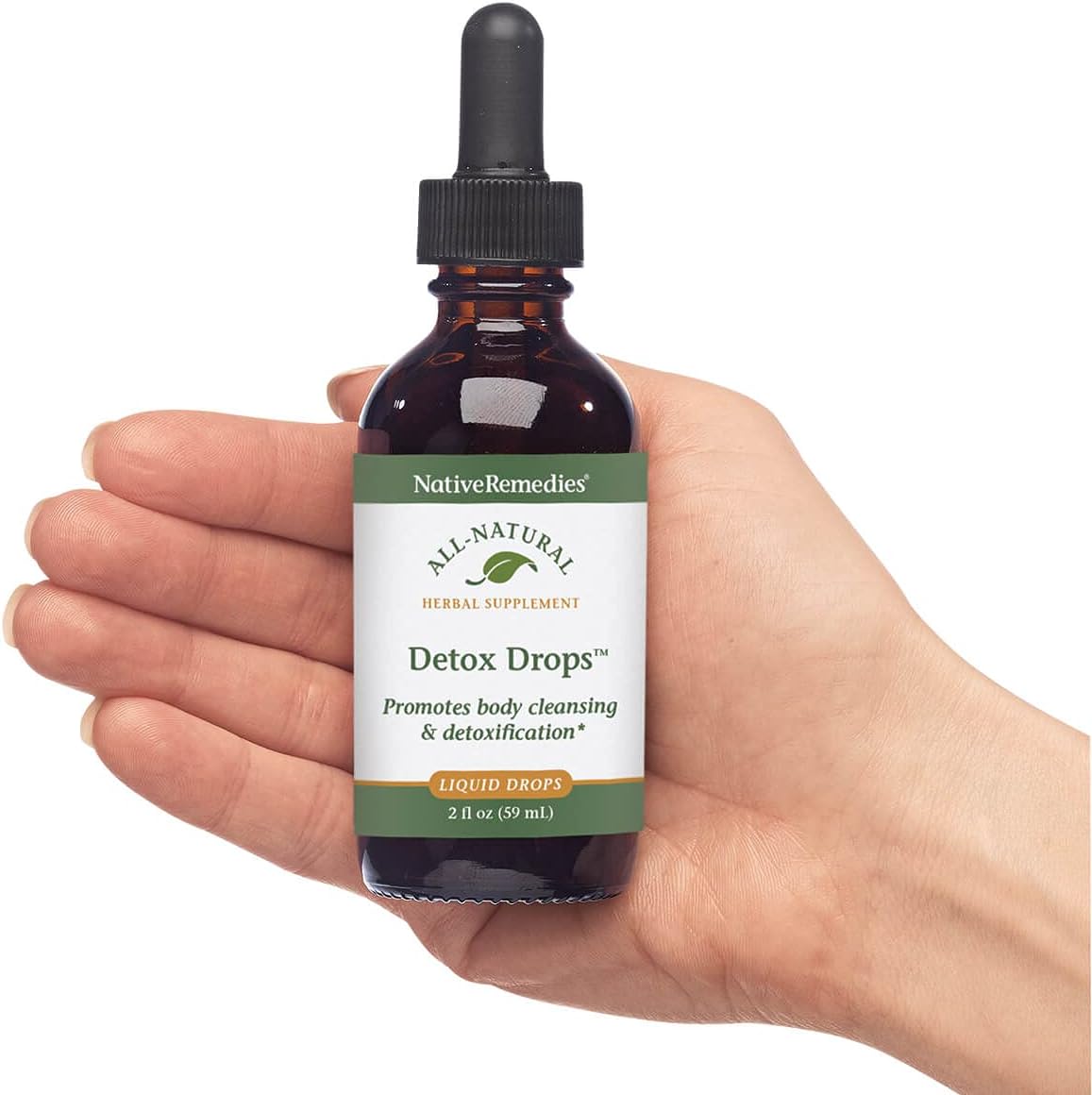 All-Natural Native Remedies Detox Drops for Systemic Body Cleansing and Liver Function - 59 mL