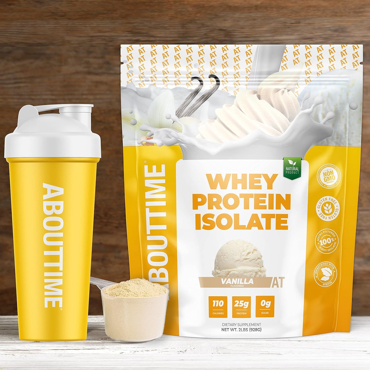 All Natural Non-GMO Vanilla Whey Isolate Protein Powder - 24g Protein Per Serving (2 Pounds)