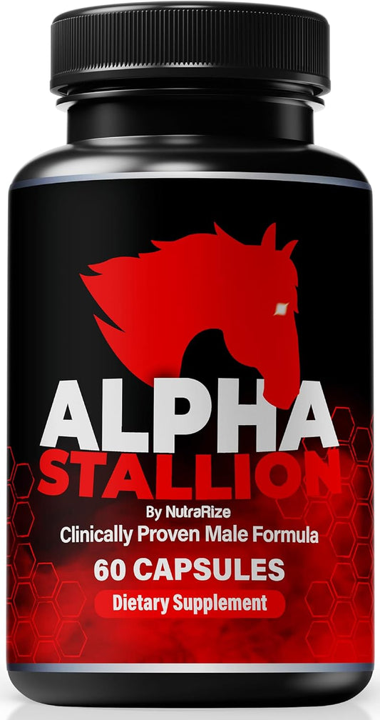 All Natural NutraRize Alpha Stallion Pills for Men - Daily Nutrition Formula for Performance and Confidence - Supports Overall Health - Official Reviews (60 Capsules)