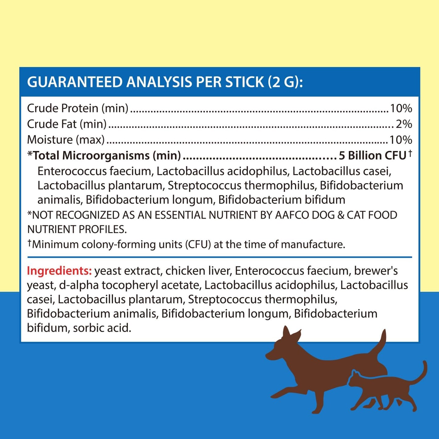 All Natural Probiotic Powder for Dogs and Cats, 5 Billion CFU, Chicken Liver Flavor, Supports Digestive & Immune Health