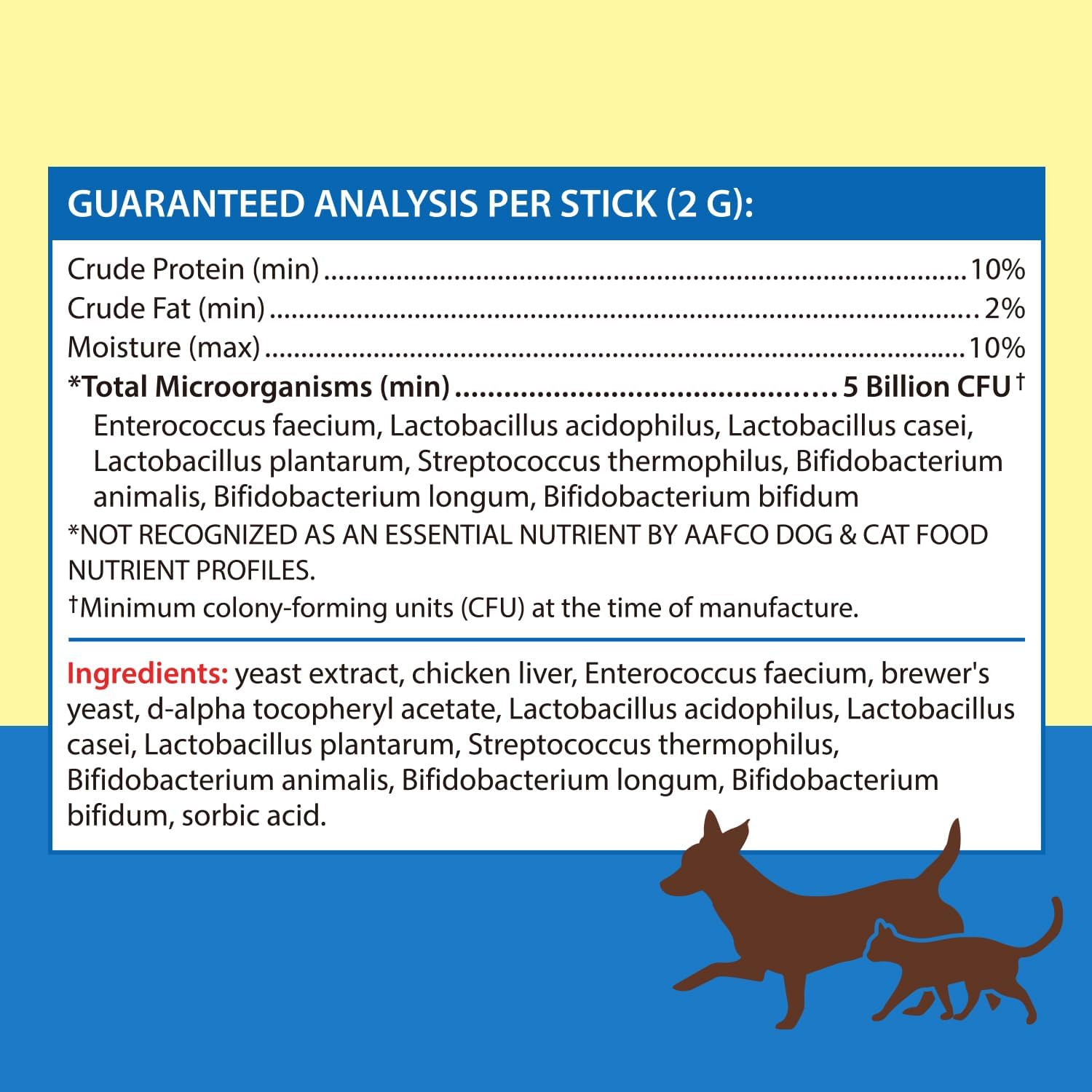 All Natural Probiotic Powder for Dogs and Cats, 5 Billion CFU, Chicken Liver Flavor, Supports Digestive & Immune Health