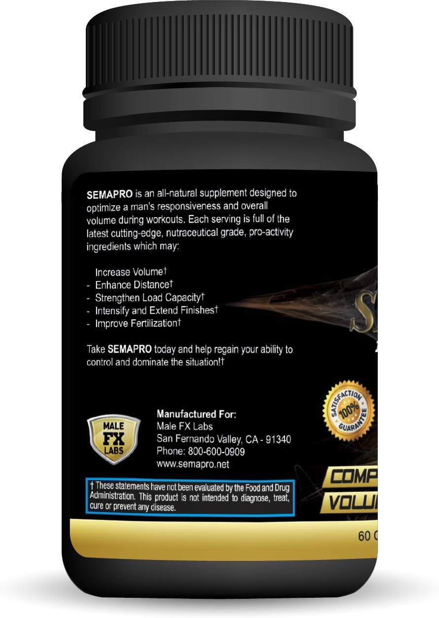 All Natural Semen Volumizer and Male Energy Formula for Endurance and Stamina - Semapro Extreme