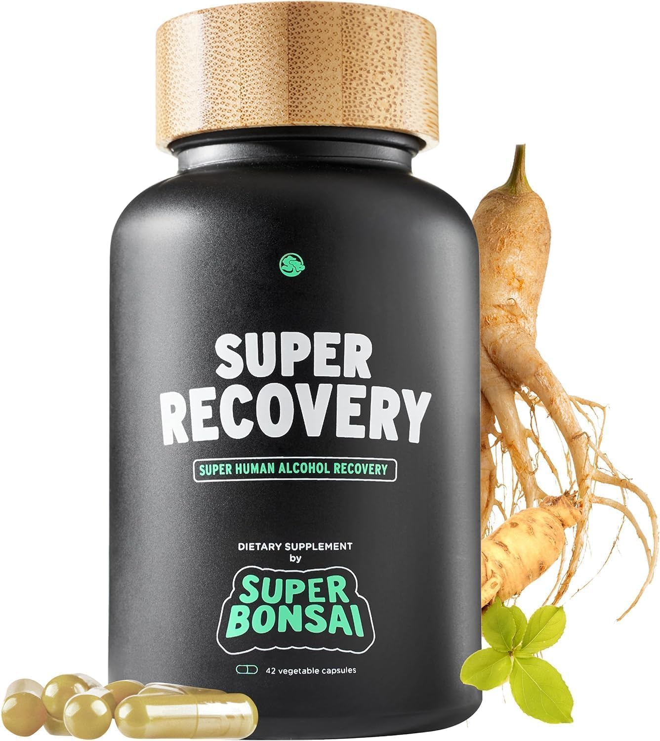 All Natural SuperBonsai Super Recovery Capsules for Post Celebration and Morning Relief - Holistic Support, 14 Servings