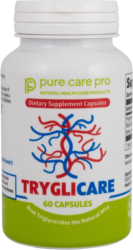 All-Natural Triglyceride Lowering Supplements for Healthy Triglycerides Levels - Vegan & Gluten Free (60 Capsules)