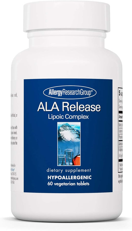 Allergy Research Group ALA Release - Alpha-Lipoic Acid Complex with R-Alpha-Lipoic and Biotin - 60 Vegetarian Tablets