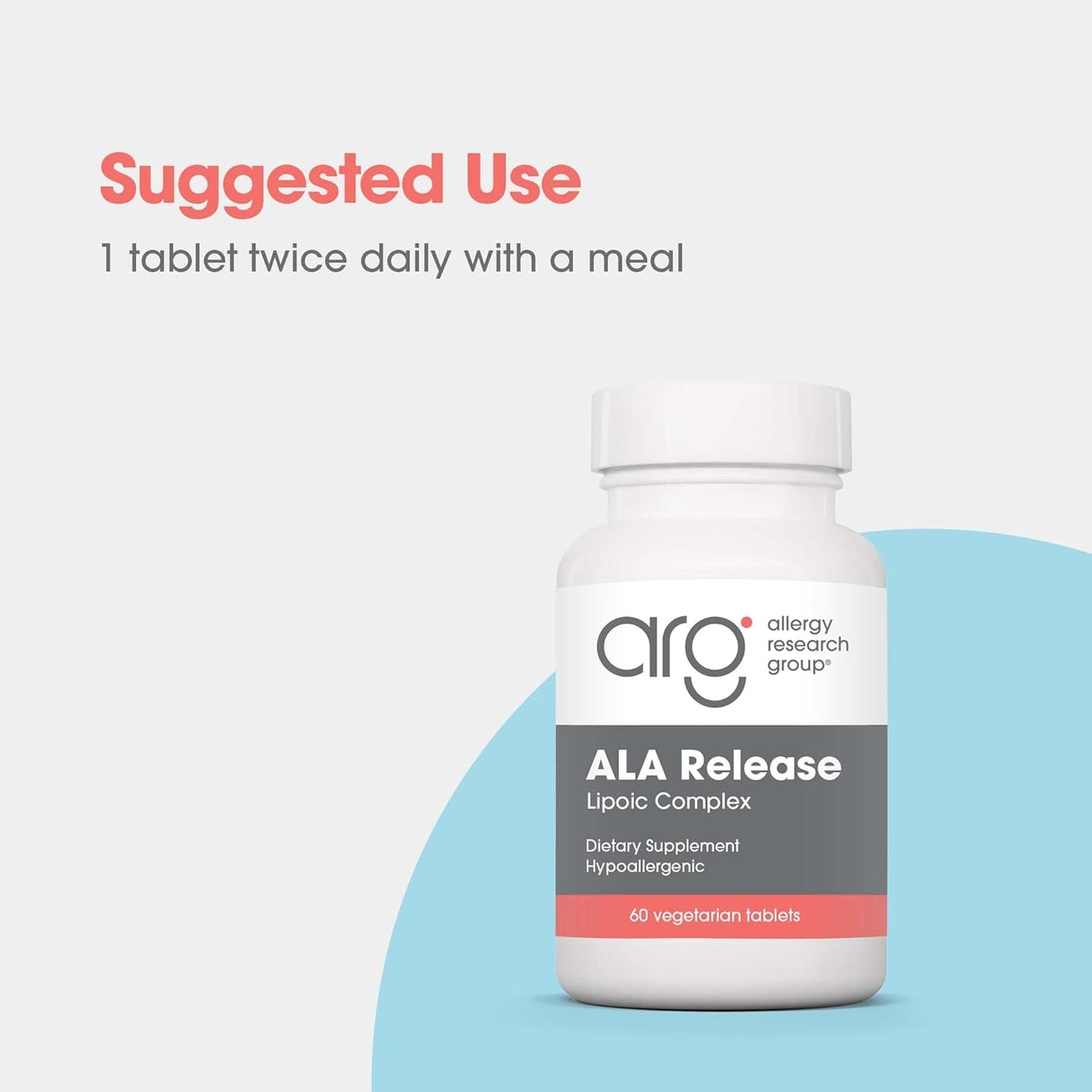 Allergy Research Group ALA Release - Alpha-Lipoic Acid Complex with R-Alpha-Lipoic and Biotin - 60 Vegetarian Tablets