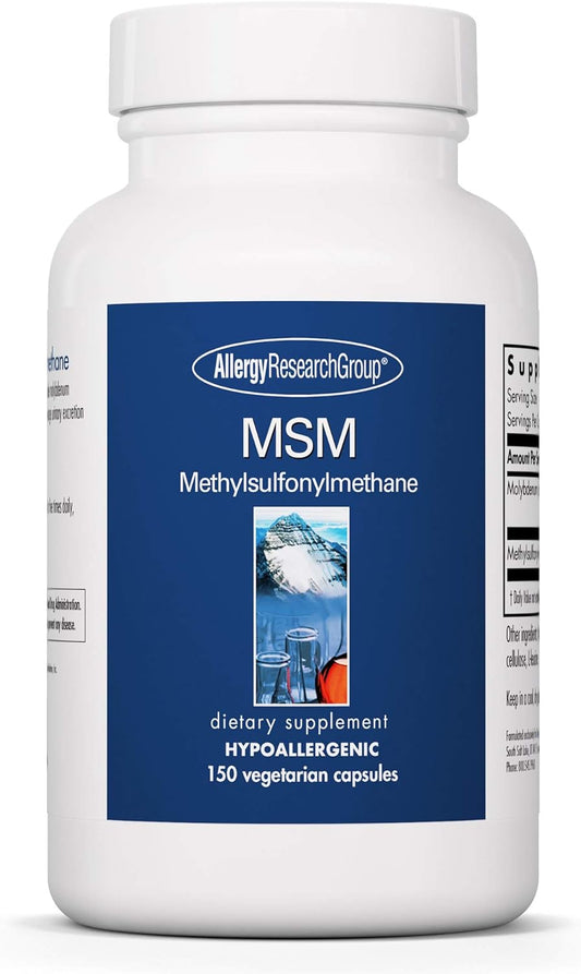 Allergy Research Group MSM 500mg Capsules for Joint Health - 150 Vegetarian Capsules
