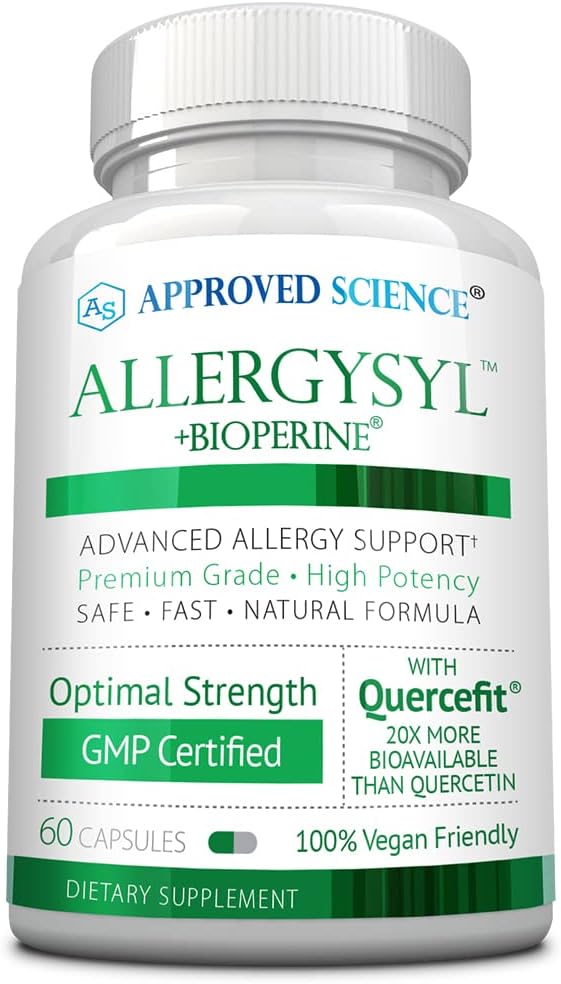 Allergysyl by Approved Science: Reduce Seasonal Allergy Symptoms, Support Immune Health, Antioxidant-Rich Vegan Formula - 60 Capsules - USA Made