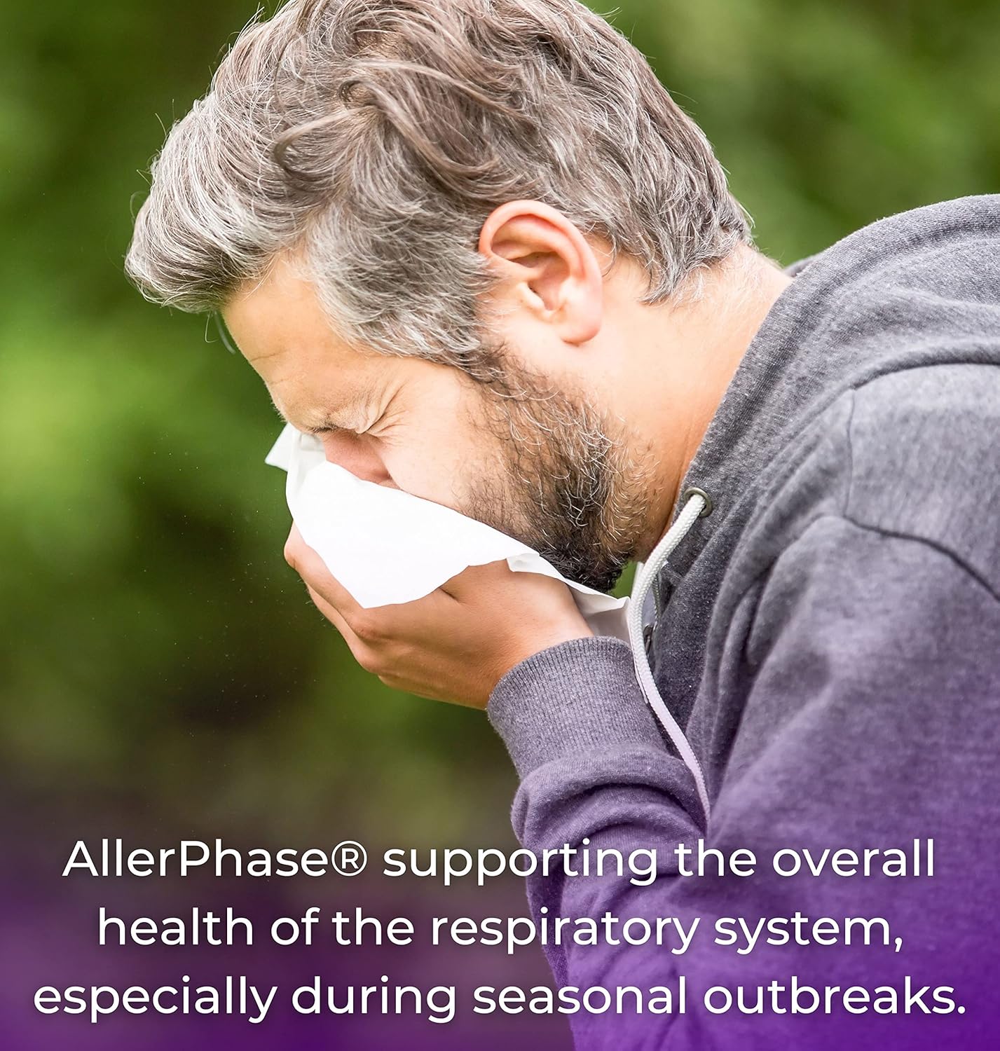 AllerPhase Herbal Supplement for Seasonal Respiratory Discomfort - Natural Relief for Sinus & Lung Issues (30 Capsules)