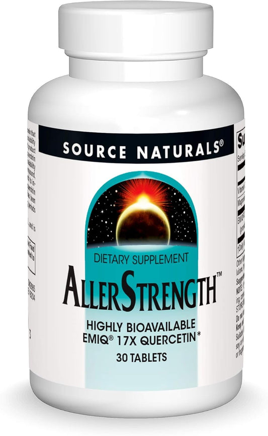 AllerStrength Fast-Acting Seasonal Immune Support with Quercetin - 30 Tablets by Source Naturals