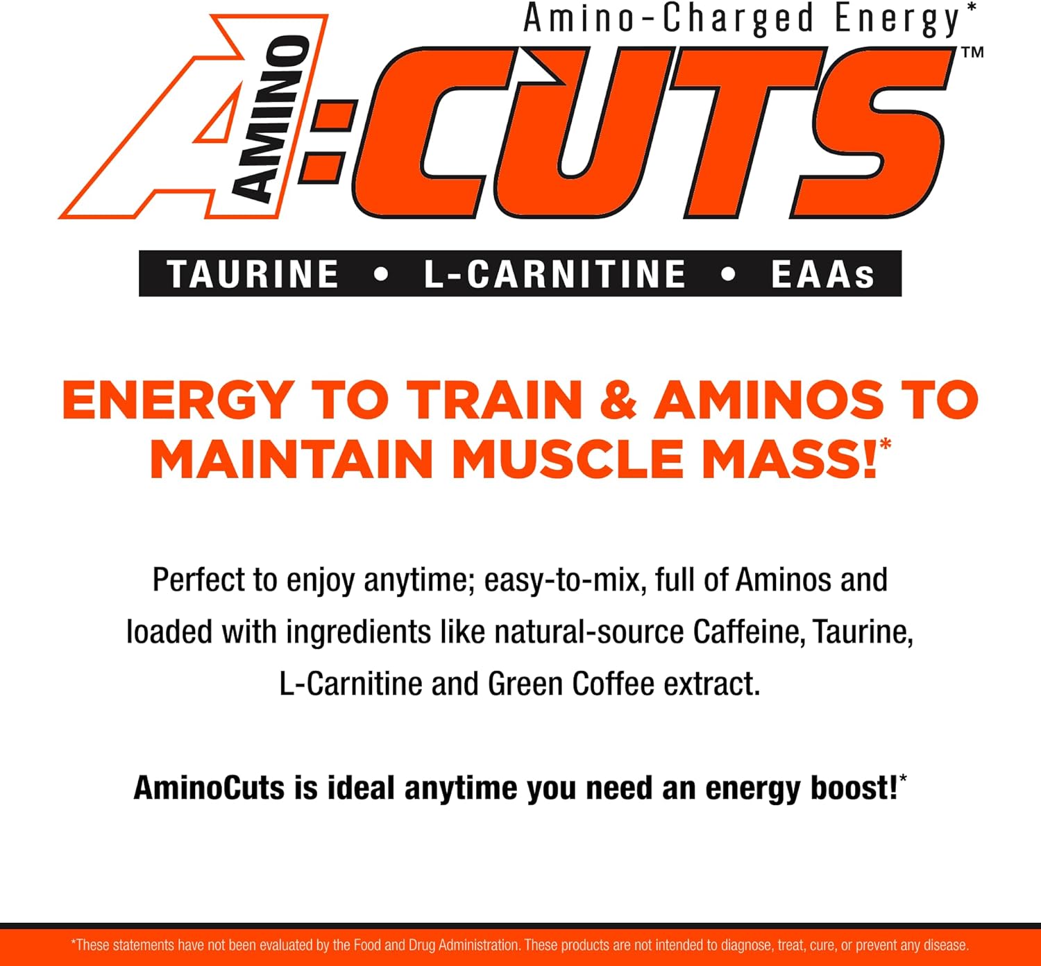 ALLMAX Nutrition A:CUTS Amino-Charged Energy Drink, Grape Flavor - 210g - Caffeinated with Green Coffee Extract, L-Carnitine, and Taurine - Sugar & Gluten Free - 30 Servings