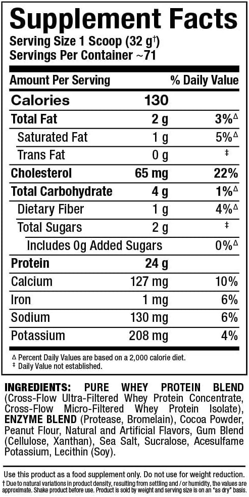 ALLMAX Nutrition ALLWHEY GOLD Chocolate Peanut Butter Protein Powder - 5 lb - 24g Protein Per Serving - Gluten Free, Low Carb, Low Sugar - 71 Servings