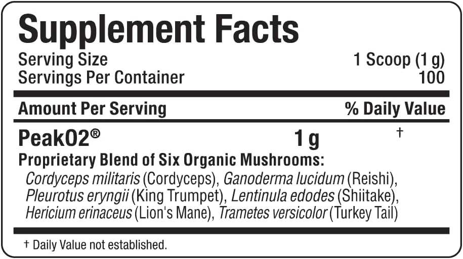 ALLMAX Nutrition Essentials PeakO2 Powder - Boosts Immune System, Antioxidants - Vegetarian, Gluten-Free - 100g, 100 Servings