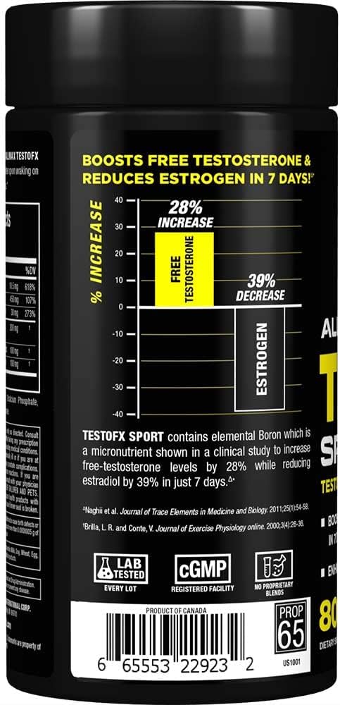 ALLMAX TESTOFX Sport - 80 Capsules - Testosterone Support Formula - Enhances Muscle Strength - Zinc, Vitamin B6 & Magnesium - 20 Servings