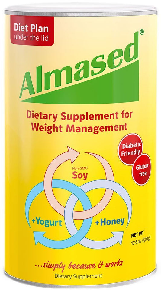 Almased Low-Glycemic Plant-Based Protein Shake Powder - Original Flavor - 17.6 oz - Nutritional Weight Support Supplement
