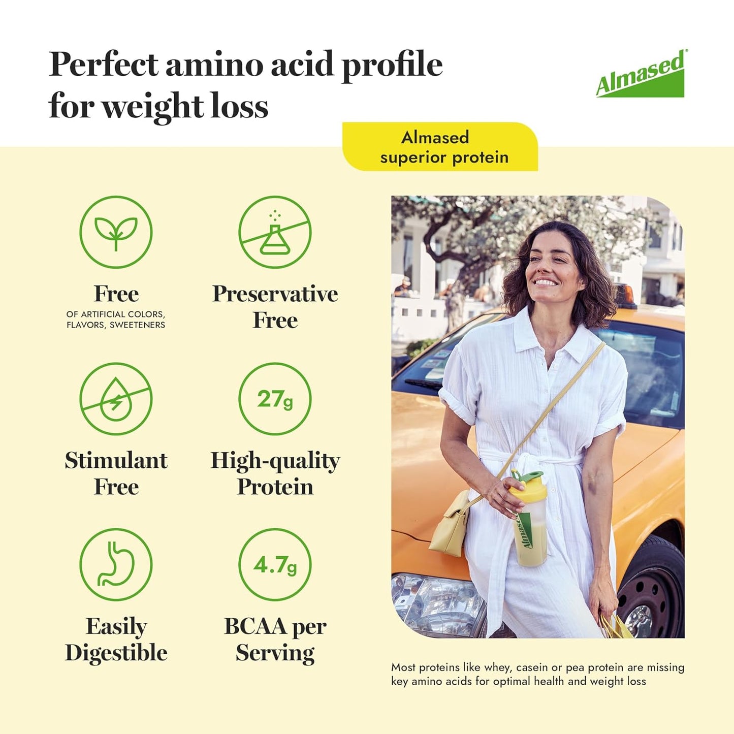 Almased Original Flavor Meal Replacement Shake - Plant-Based Protein Powder for Weight Health Support - Low-Glycemic Nutritional Supplement - 17.6 oz