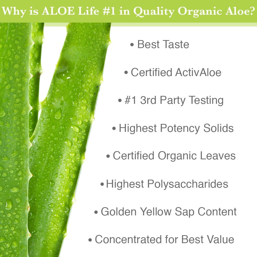 Aloe Gold Tablets - Immune Support and Digestive Health Supplement with Certified Organic Aloe Vera Leaves (90 Tablets)