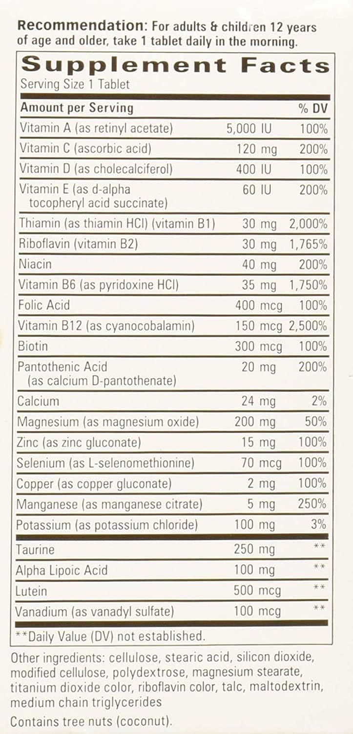 Alpha Betic Diabetic Multivitamin - Gluten Free, Sugar Free, Extended Energy - 90 Tablets