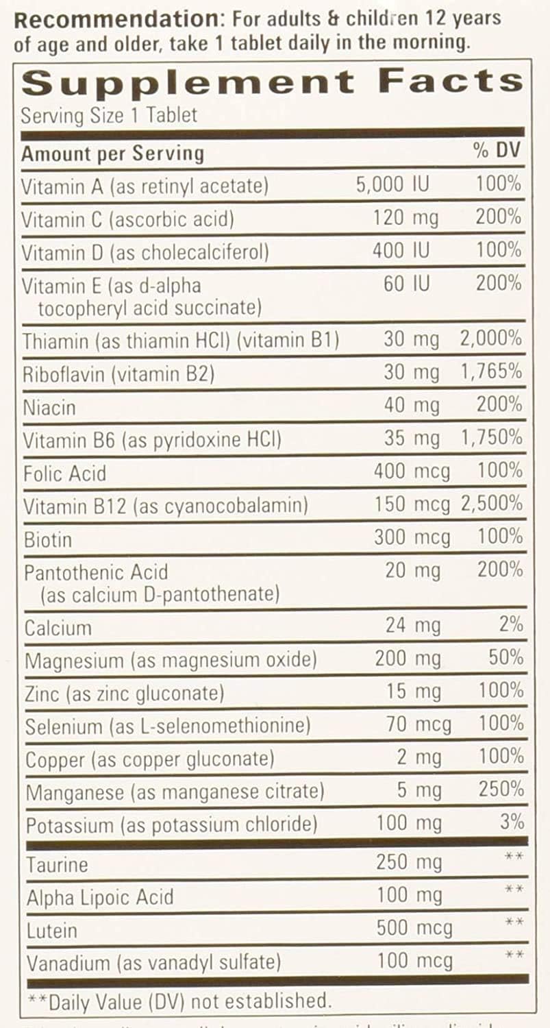 Alpha Betic Diabetic Multivitamin - Gluten Free, Sugar Free, Extended Energy - 90 Tablets