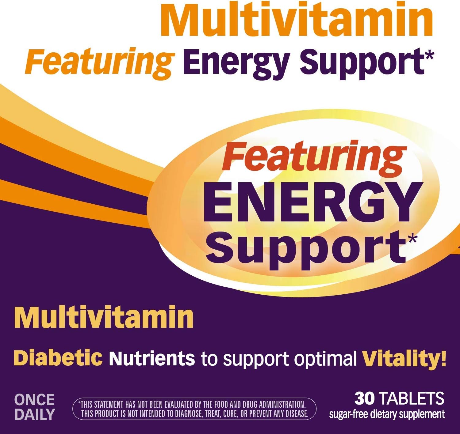 Alpha betic Diabetic Multivitamin with B-Vitamins for Energy Metabolism Support, Alpha Lipoic Acid, Taurine, Lutein - 30 Tablets