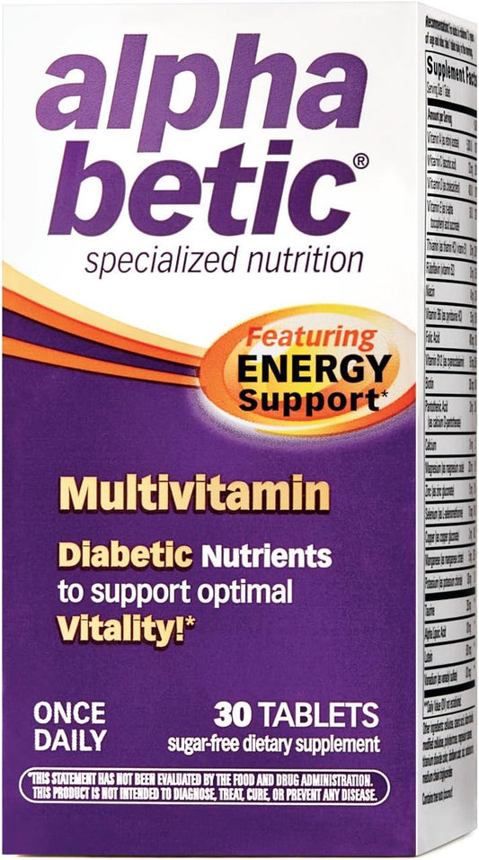 Alpha Betic Multivitamin Plus Extended Energy 30 Tablets by Enzymatic Therapy - Boost Energy Levels and Support Overall Health