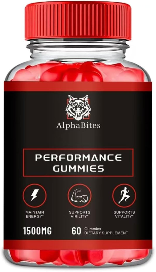 Alpha Bites Muscle Growth Gummies - Advanced Formula for Max Performance and Overall Health - All Natural Supplement with Extra Strength - 60 Reviews