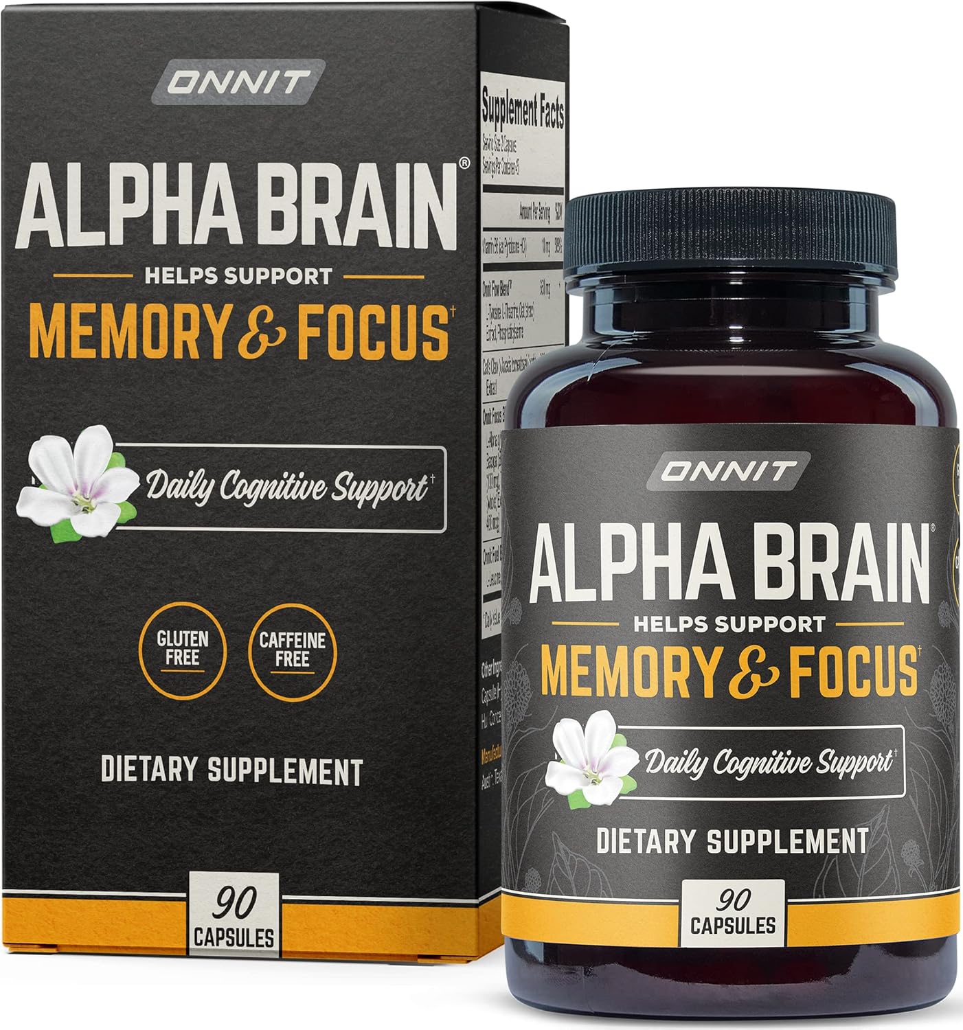 Alpha Brain 90ct + New Mood 60ct Nootropic Stack by ONNIT - Boost Focus and Mood with this Powerful Combination