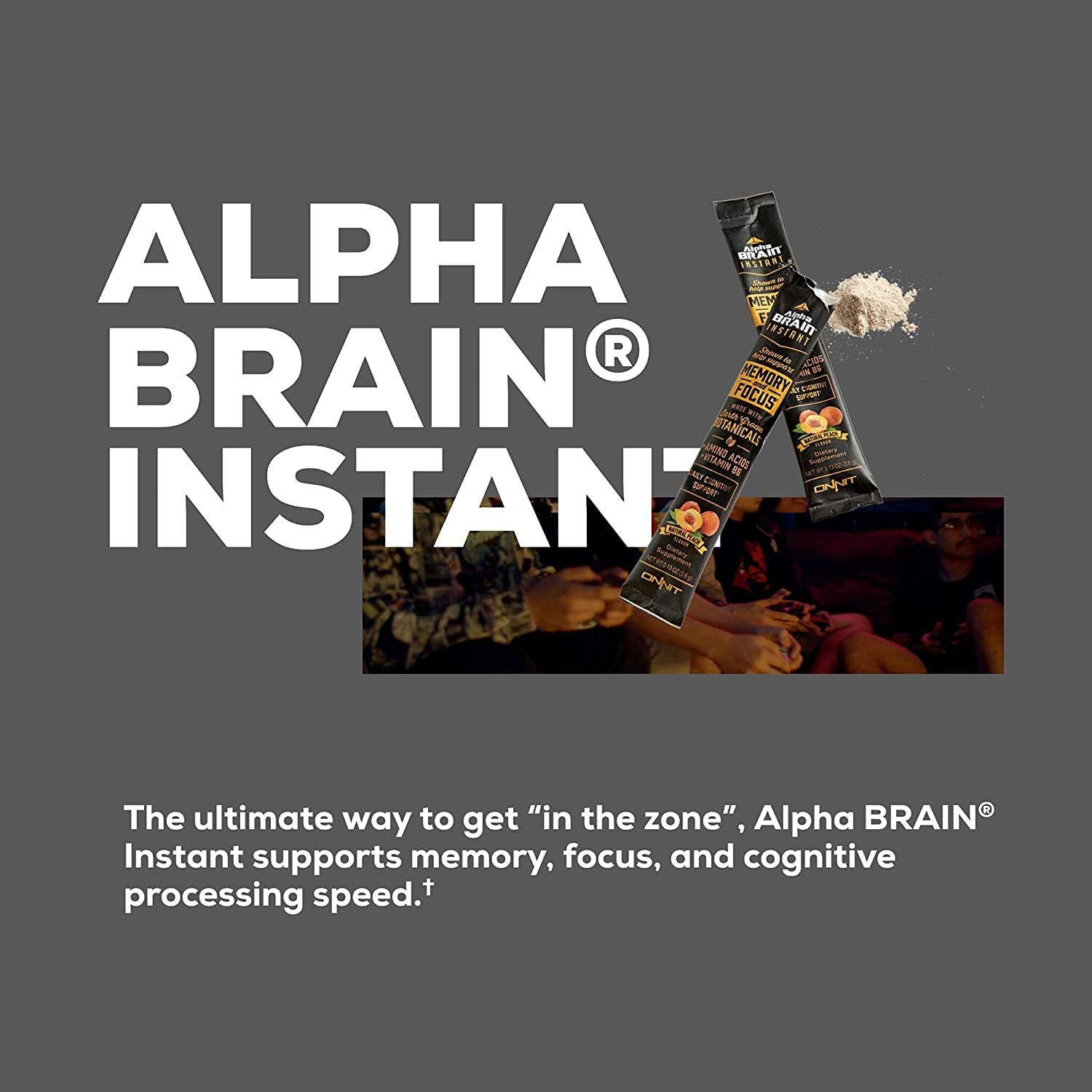 Alpha Brain Instant - Coconut Lime Nootropic Supplement for Memory, Focus, Energy & Clarity - Alpha GPC, Cats Claw, L-Theanine, Bacopa - 30ct