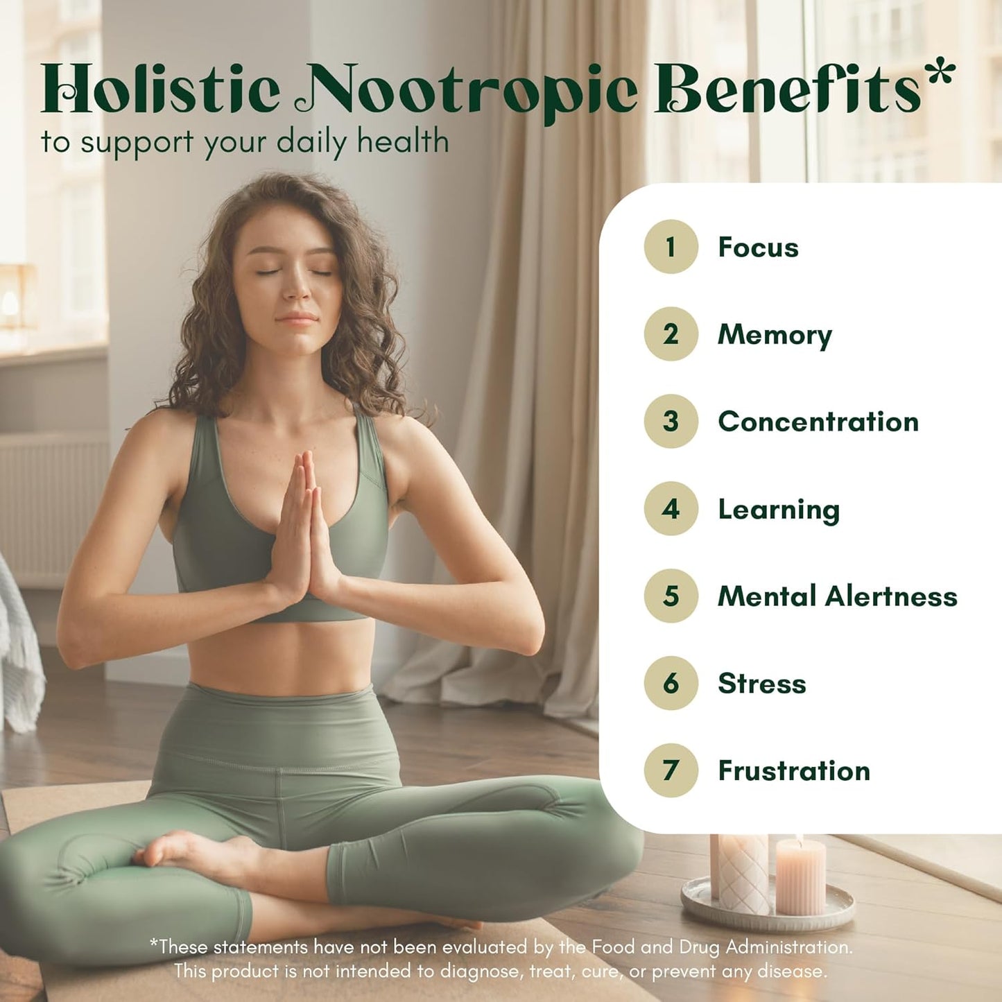 Alpha Focus Nootropic Supplement for Memory and Focus - 60 Capsules with Choline, Citicoline, GPC, L-Tyrosine, Bacopa Monnieri, DMAE, Gingko Biloba, Lion's Mane, Niacinamide
