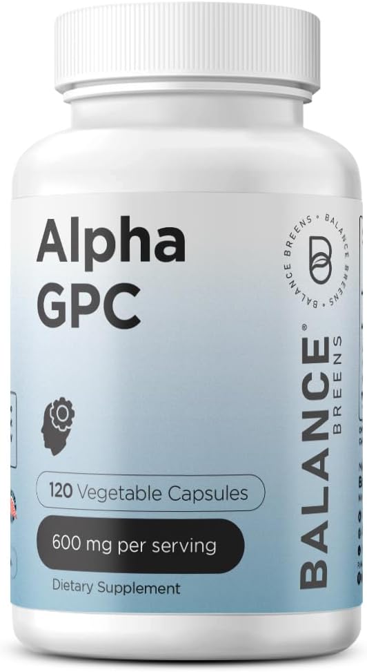 Alpha GPC Choline and Citrus Bergamot Supplement Combo - 600mg + 500mg - Balance Breens