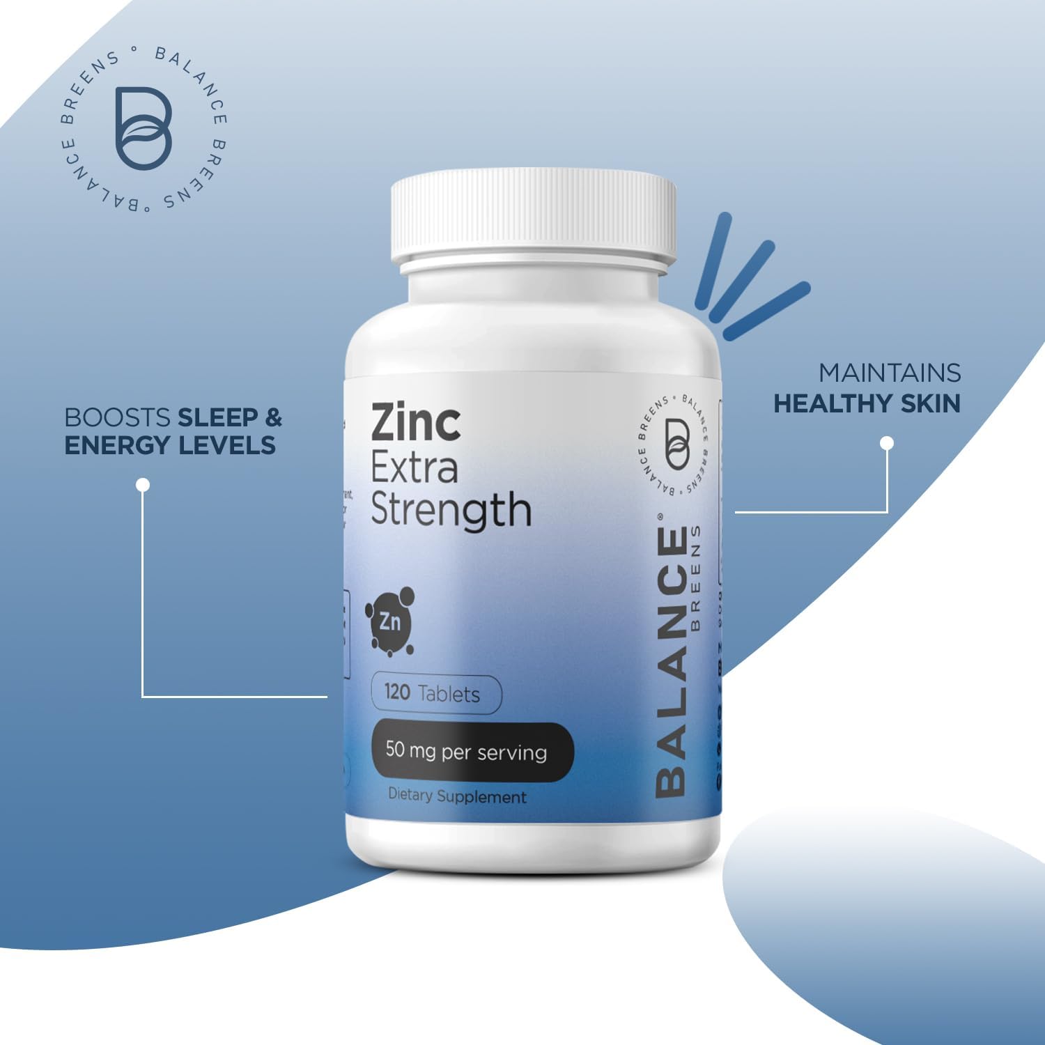 Alpha GPC Choline and Zinc Supplement Combo by Balancebreens - 600mg + 50mg Power Formula