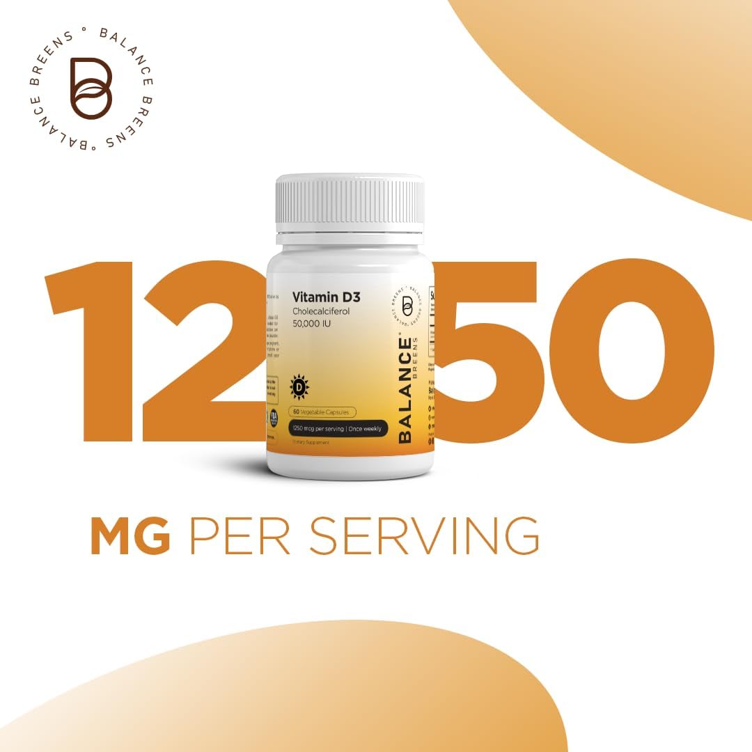 Alpha GPC Choline + Vitamin D3 50,000 IU Supplement Combo by Balancebreens
