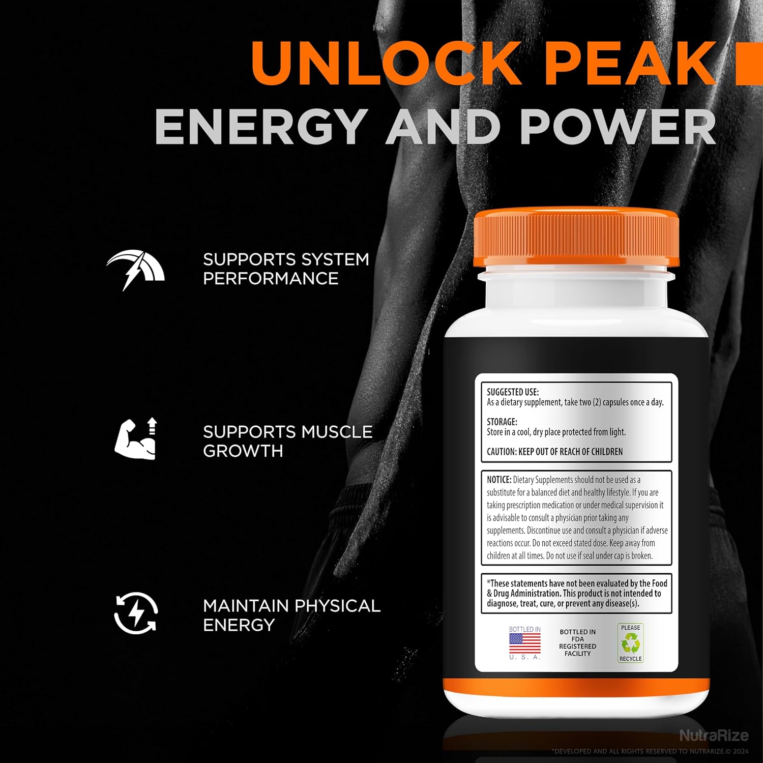 Alpha Horse Stamina & Performance Formula - 2 Pack (120 Capsules) Premium Daily Pills by AlphaHorse