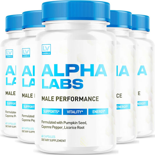 Alpha Labs 5 Pack Capsules - Advanced Formula for Max Performance, 300 Capsules for 5 Months