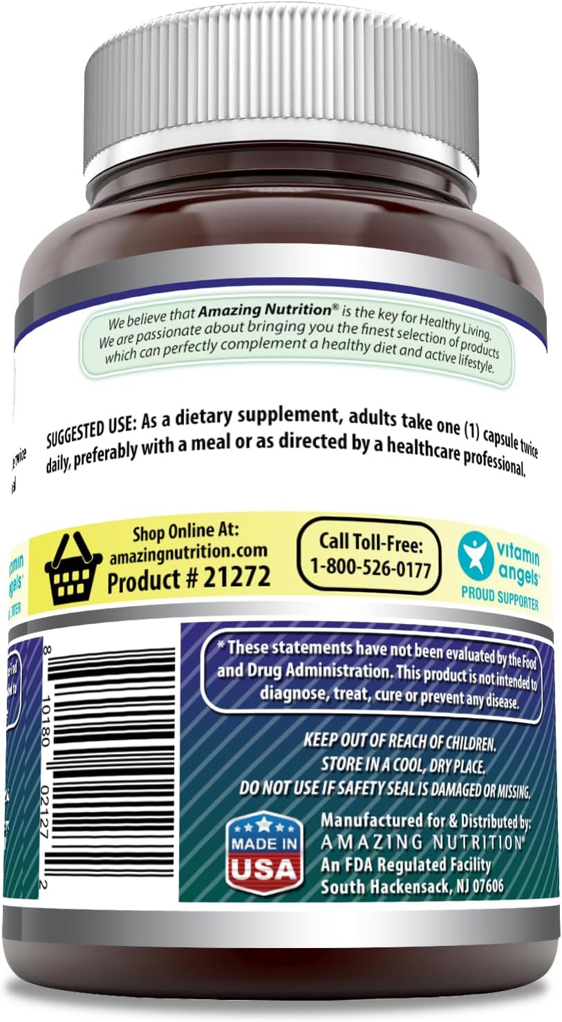 Alpha Lipoic Acid 200mg Supplement Capsules - Non-GMO & Gluten-Free - Made in USA - 120 Count