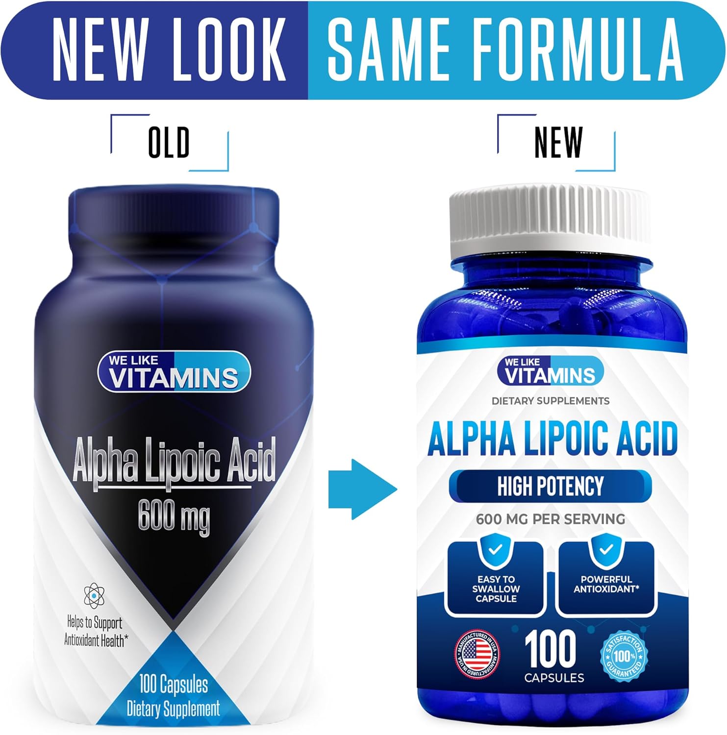 Alpha Lipoic Acid 600mg Capsules - 100 Servings for Joint and Antioxidant Support with Free Radical Protection