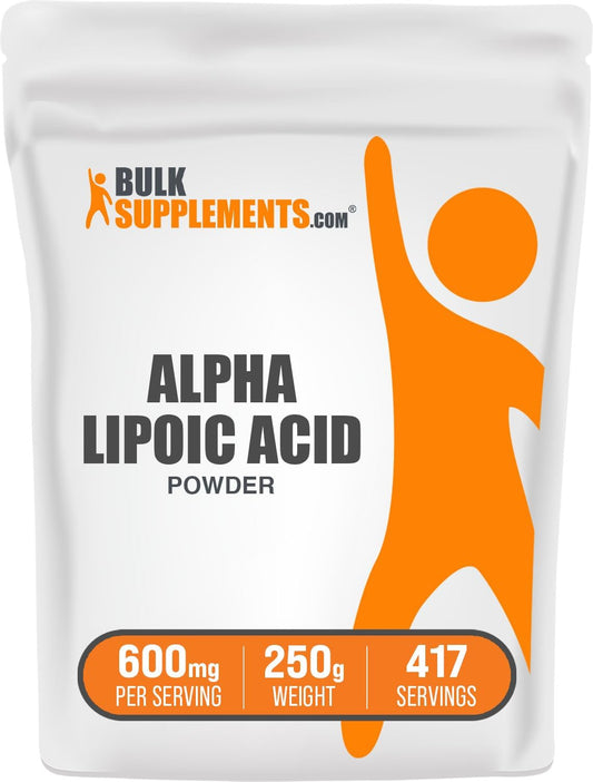 Alpha Lipoic Acid Powder 600mg - 250g (8.8 oz) - Gluten Free ALA Supplement Powder